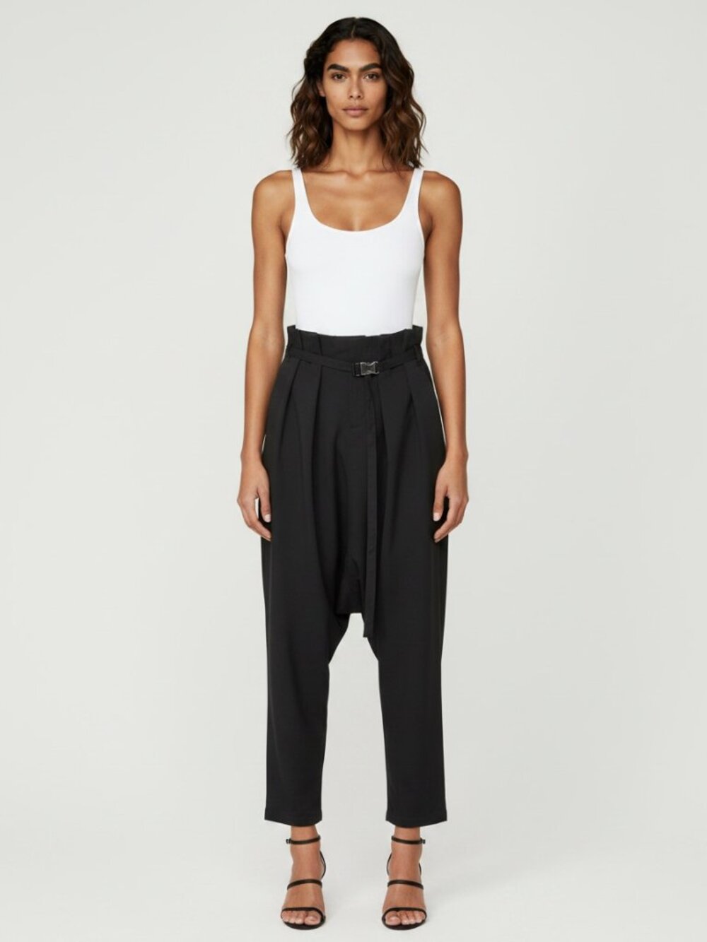 NWT ADEPTT Drop Crotch Harem Pants in Black S